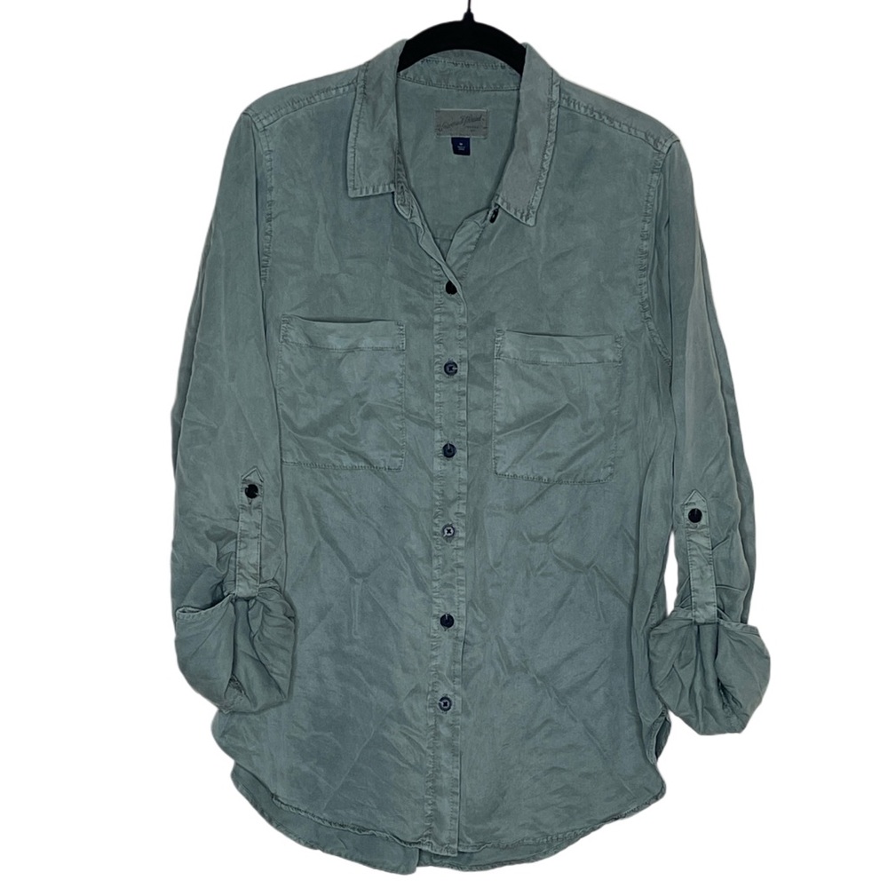 Universal Thread Women's Green Utility Button Down Shirt Size M